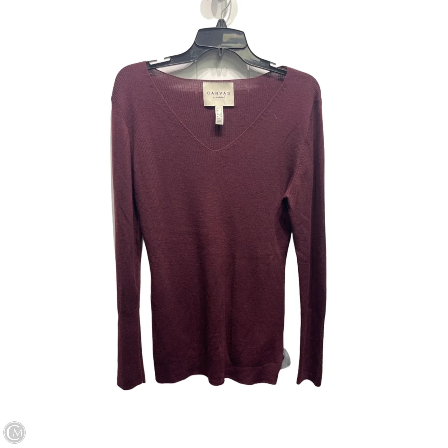 Top Long Sleeve By Lands End In Purple, Size: L
