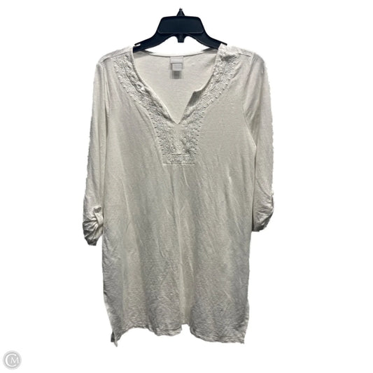 Top Long Sleeve By Chicos In White, Size: S