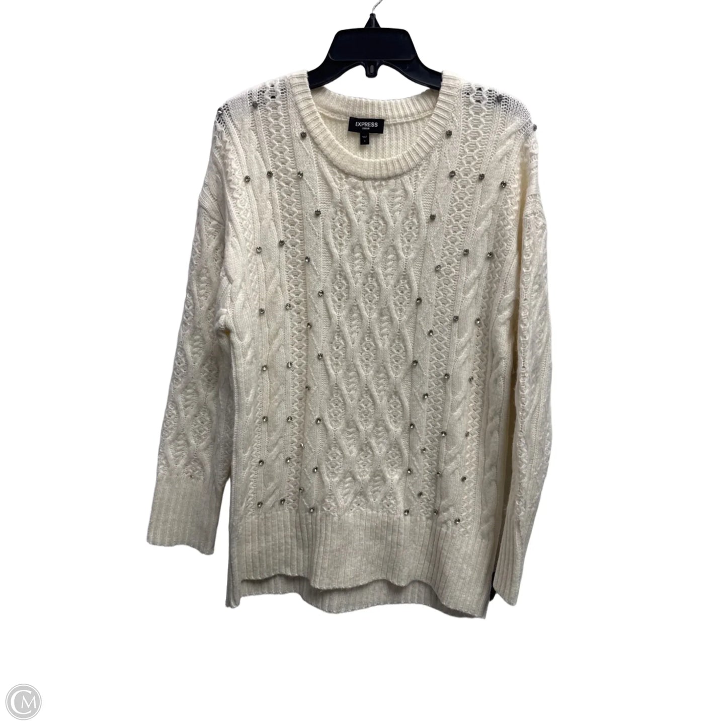 Sweater By Express In Cream, Size: S