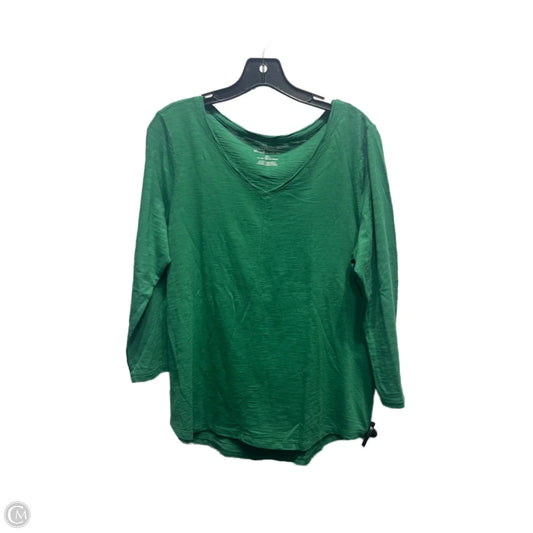 Top Long Sleeve Basic By Chicos In Green, Size: M