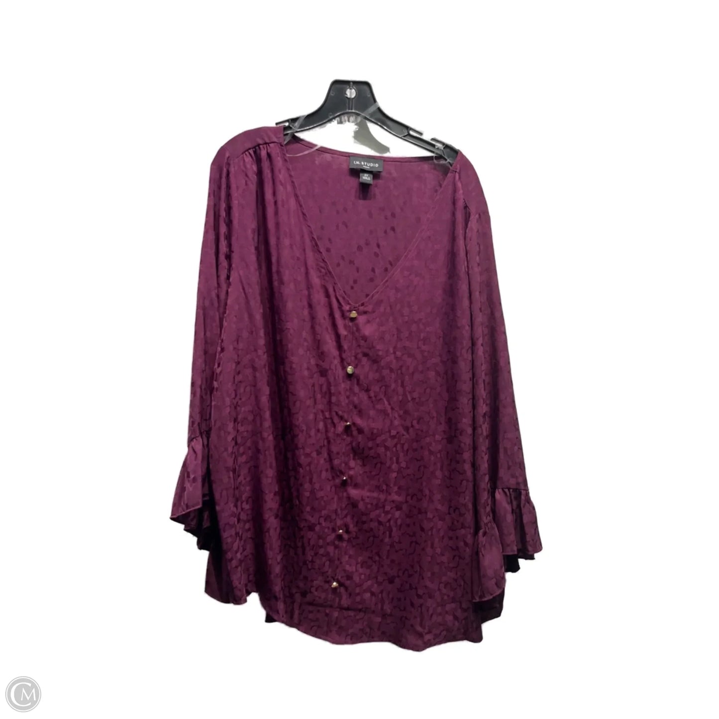 Top Long Sleeve By In Studio In Purple, Size: 2x