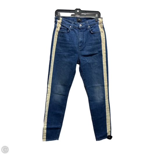 Jeans Straight By 7 For All Mankind In Blue Denim, Size: 6