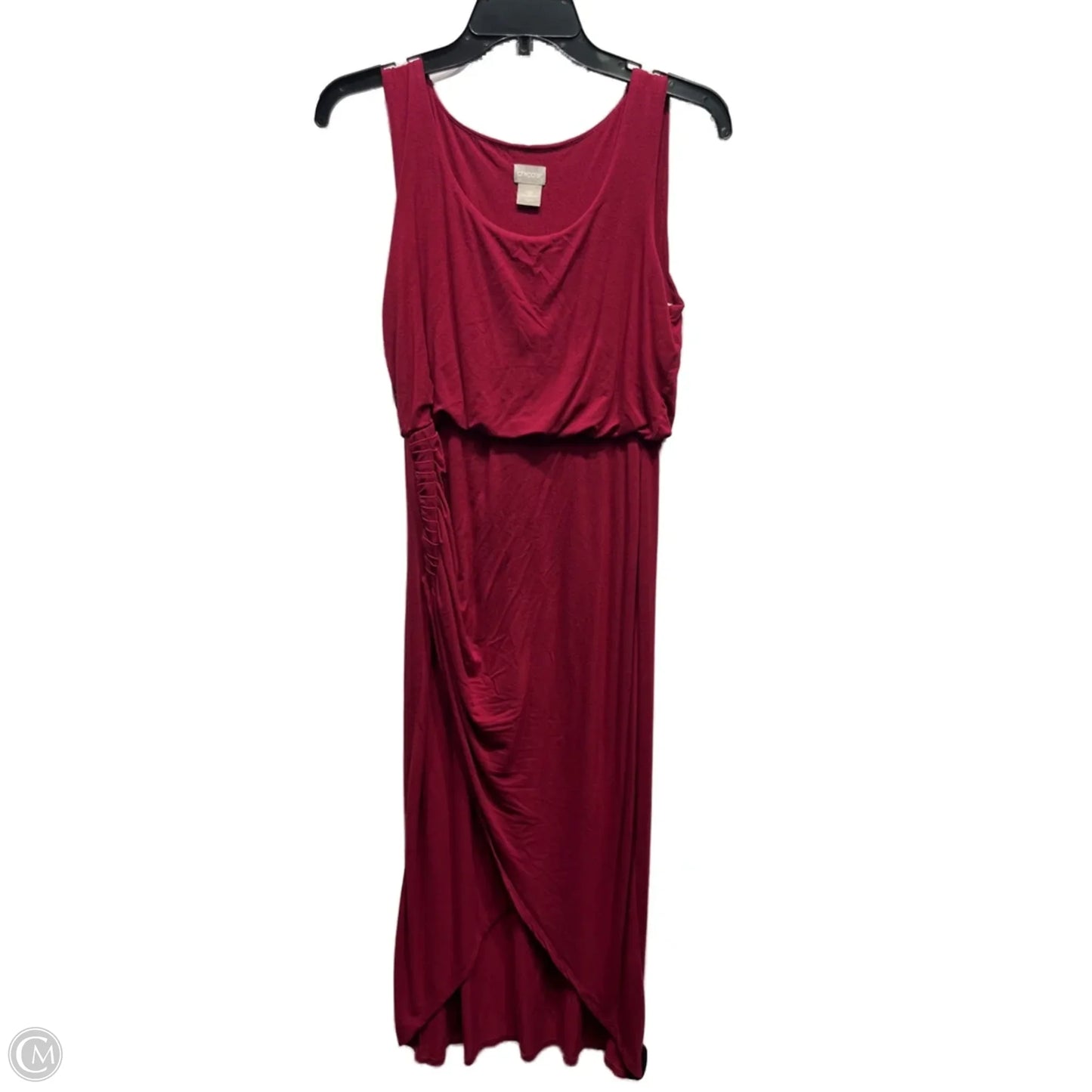 Dress Casual Midi By Chicos In Red, Size: Xs