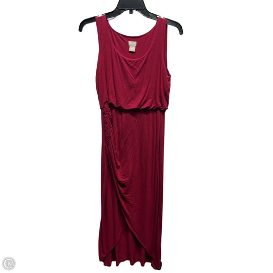 Dress Casual Midi By Chicos In Red, Size: Xs