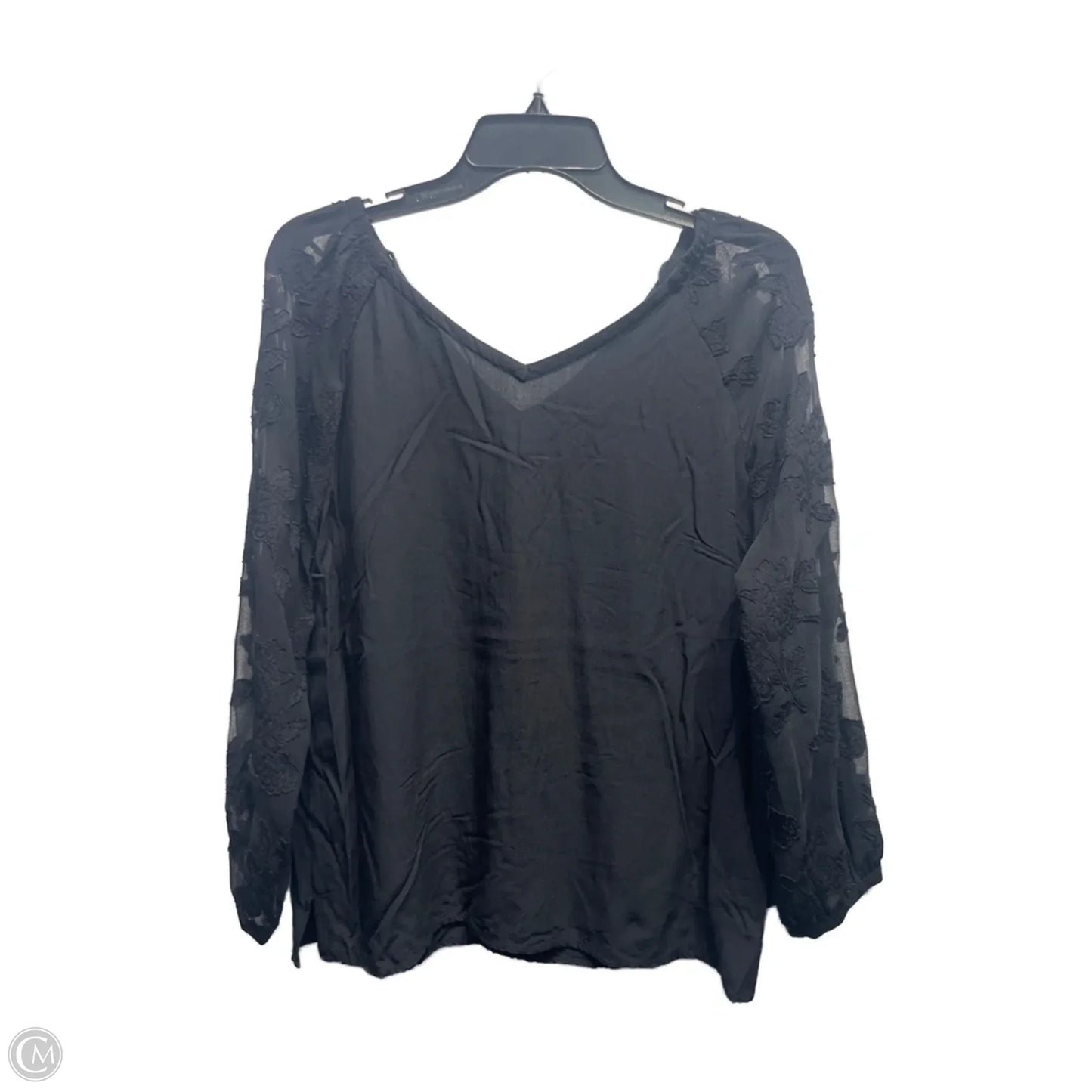 Top Long Sleeve By Loft In Black, Size: M