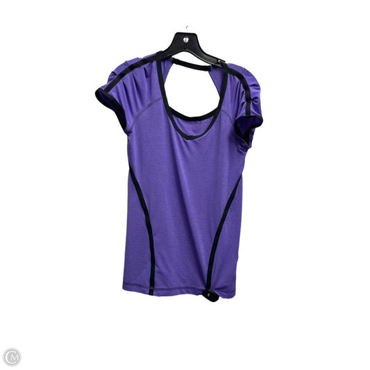 Athletic Top Short Sleeve By Lululemon In Purple, Size: 4