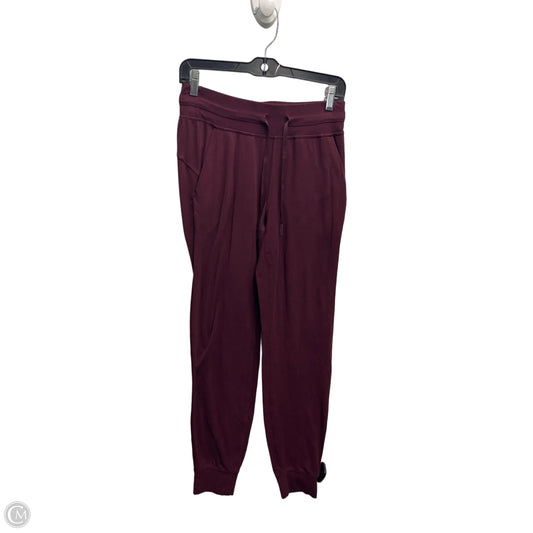 Athletic Pants By Lululemon In Maroon, Size: 6