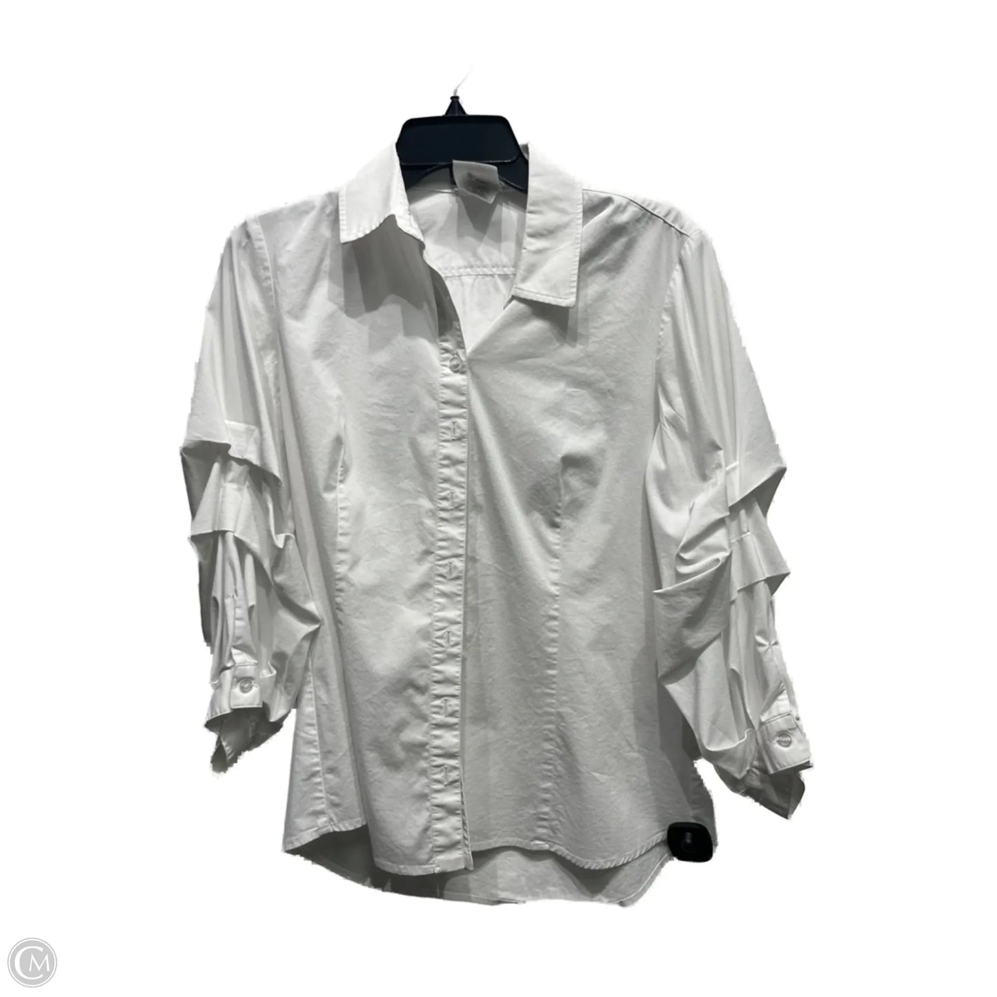 Top Long Sleeve By Clothes Mentor In White, Size: Xl