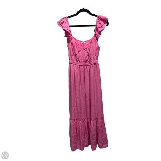 Dress Casual Midi By Blu Pepper In Pink, Size: M