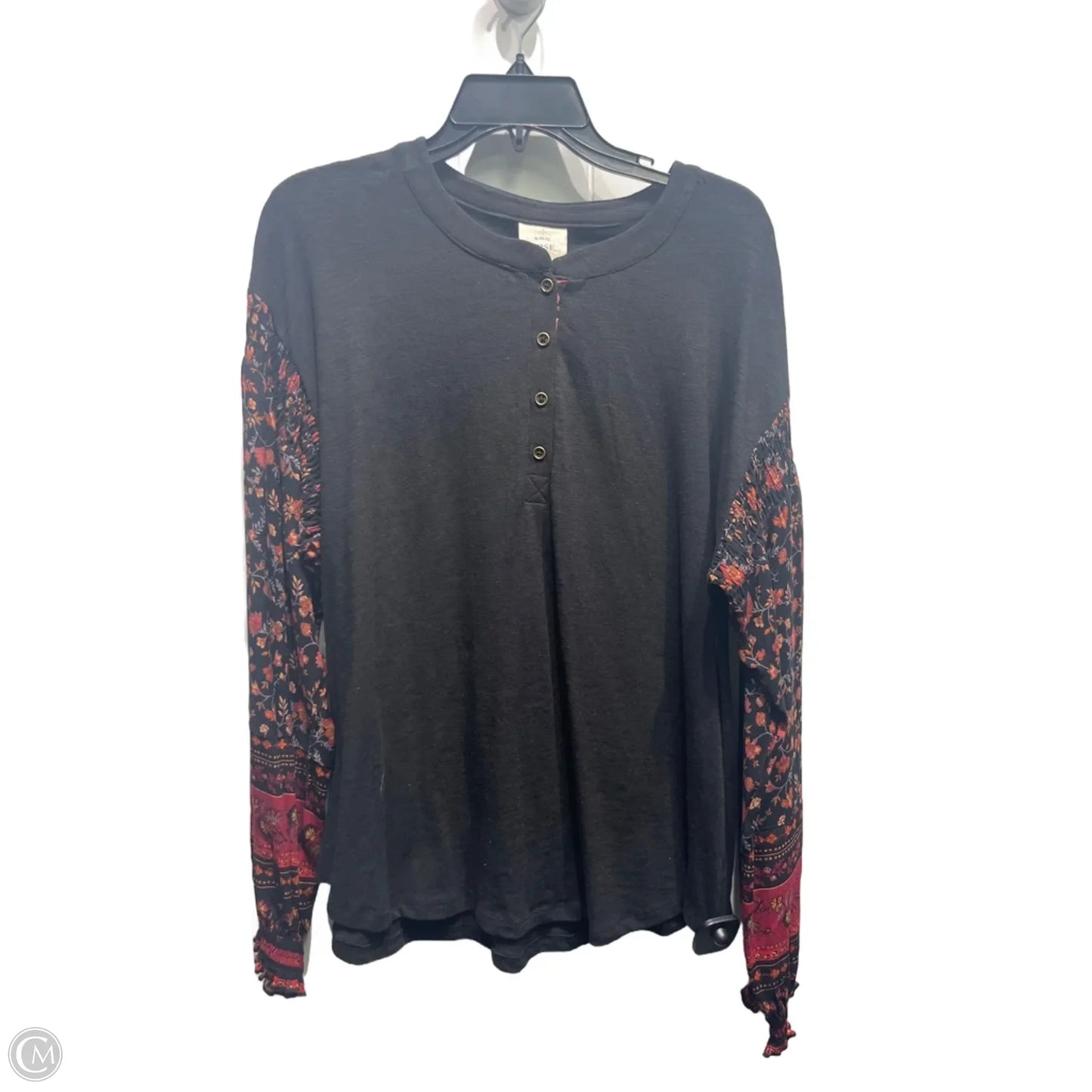 Top Long Sleeve By Knox Rose In Black & Orange, Size: Xl