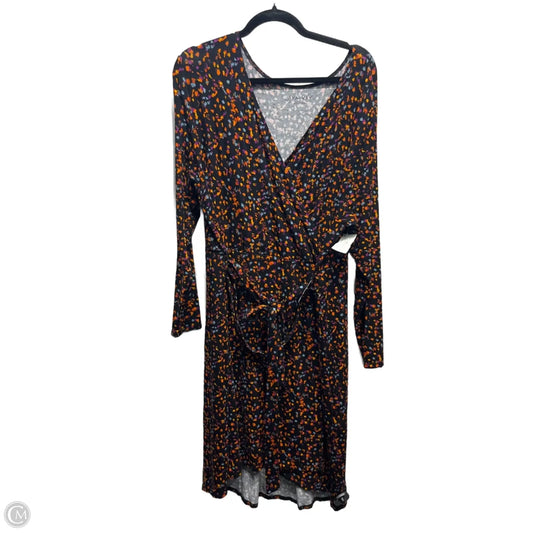 Dress Casual Short By Ava & Viv In Black & Orange, Size: 2x