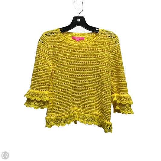 Sweater Designer By Lilly Pulitzer In Yellow, Size: Xs