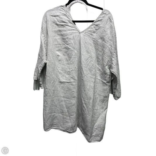 Tunic 3/4 Sleeve By Eileen Fisher In Black & White, Size: 1x