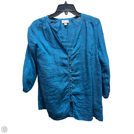 Top Long Sleeve By Pure Jill In Blue, Size: Sp