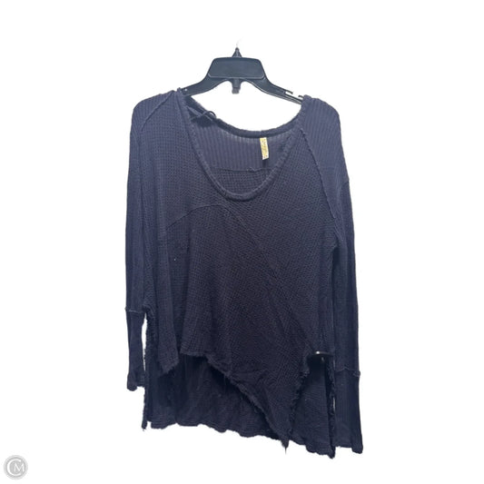 Top Long Sleeve By Free People In Navy, Size: Xs