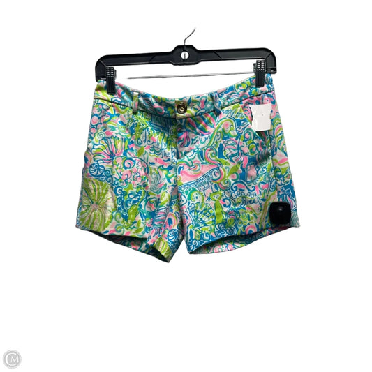 Shorts Designer By Lilly Pulitzer In Green & Pink, Size: Xxs
