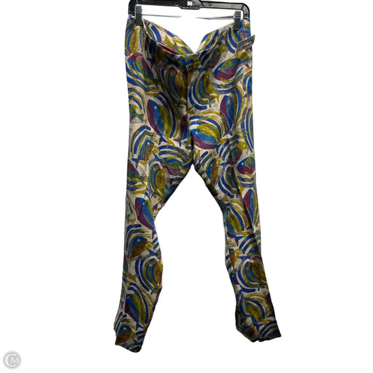 Pants Linen By Clothes Mentor In Blue & Yellow, Size: Xl