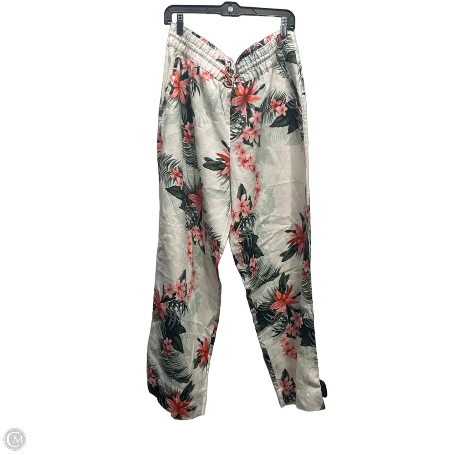 Pants Linen By Tommy Bahama In Green & Pink, Size: L