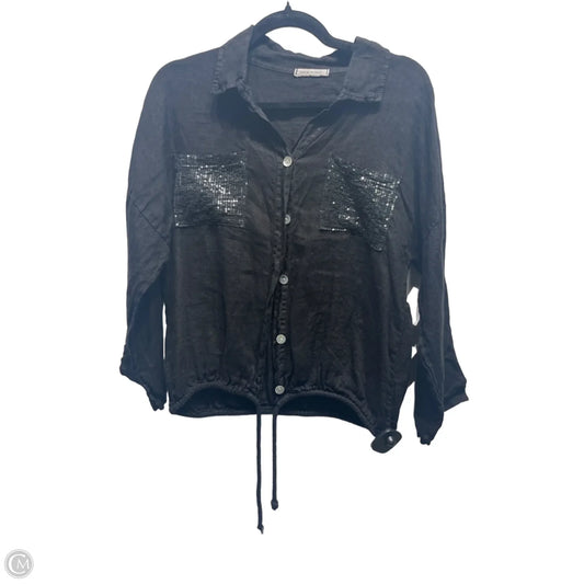 Top Long Sleeve By M Made In Italy In Black, Size: L