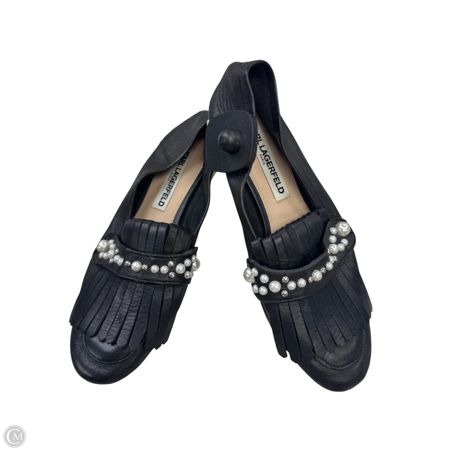 Shoes Designer By Karl Lagerfeld In Black, Size: 6