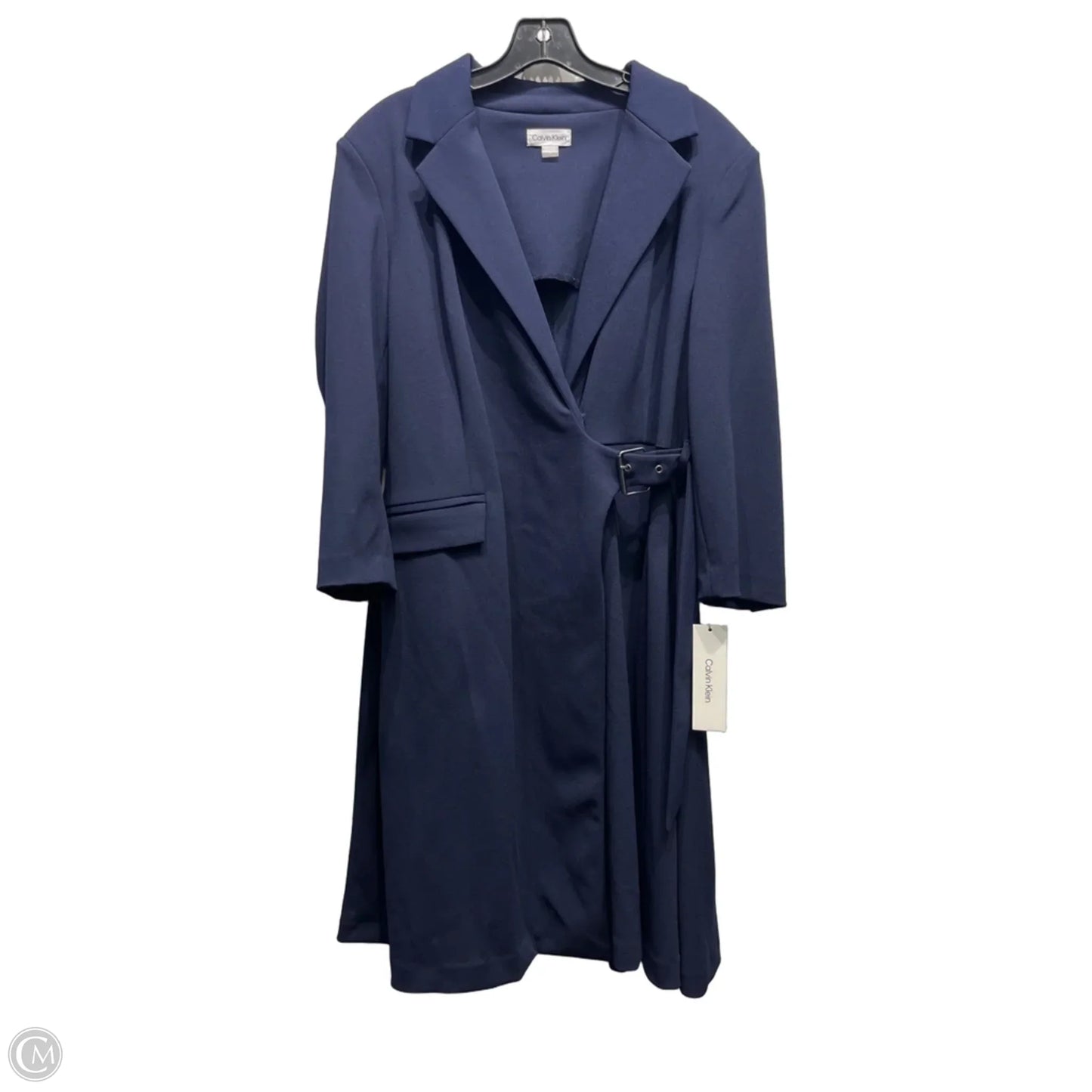 Dress Work By Calvin Klein In Navy, Size: 14