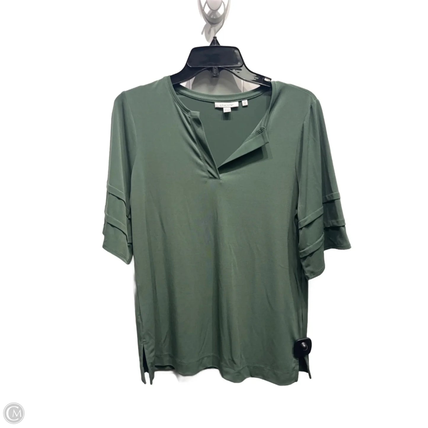 Top Short Sleeve By Chicos In Green, Size: S