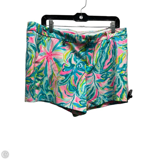 Shorts Designer By Lilly Pulitzer In Green & Pink, Size: 14