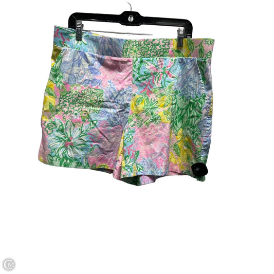 Shorts Designer By Lilly Pulitzer In Green & Pink, Size: Xl