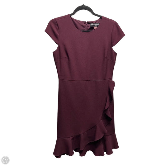 Dress Designer By Karl Lagerfeld In Maroon, Size: 4