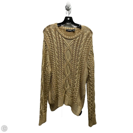 Sweater By Ralph Lauren In Gold, Size: Xl
