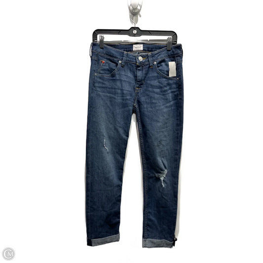 Jeans Straight By Hudson In Blue Denim, Size: 4