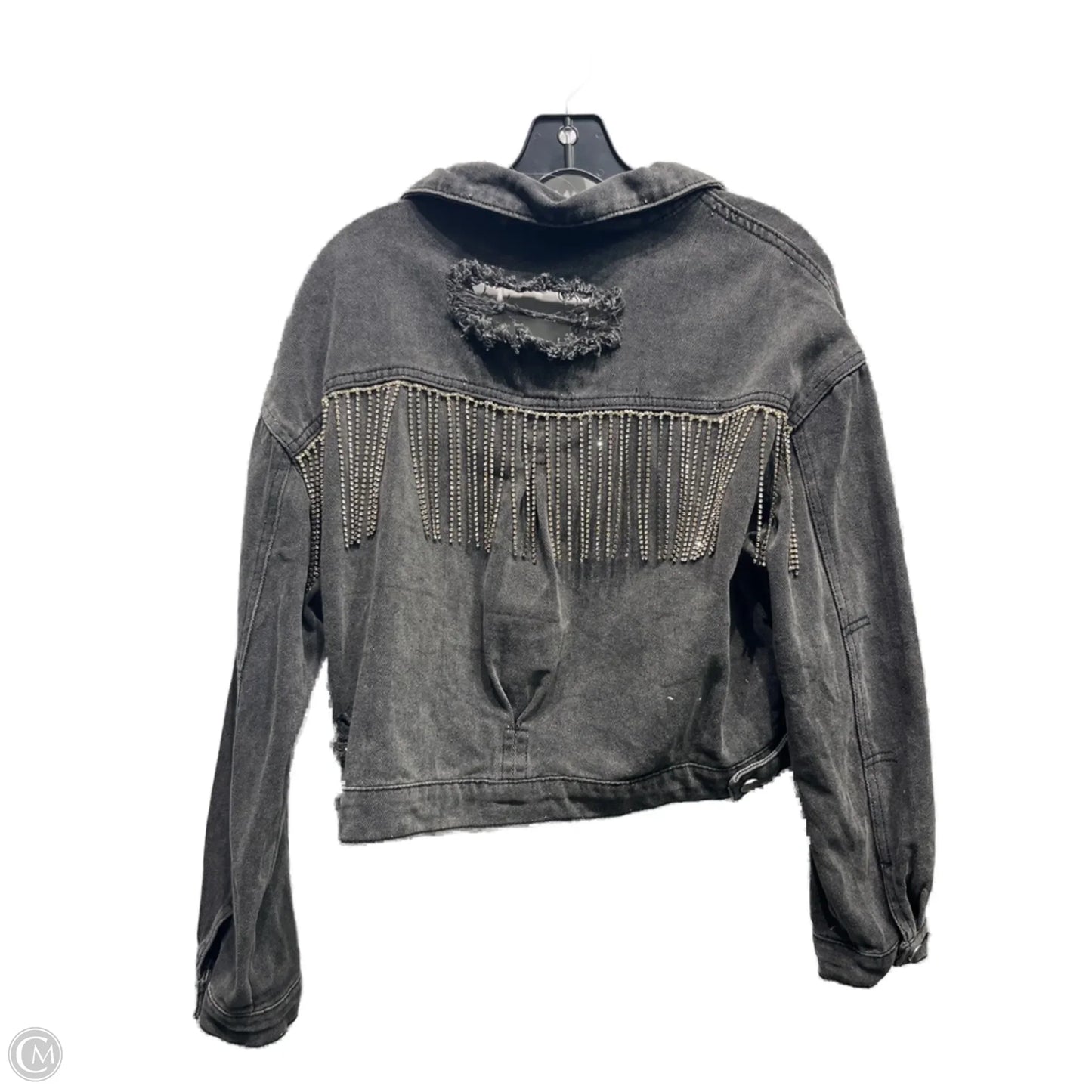 Jacket Denim By Nash Grey In Black, Size: M