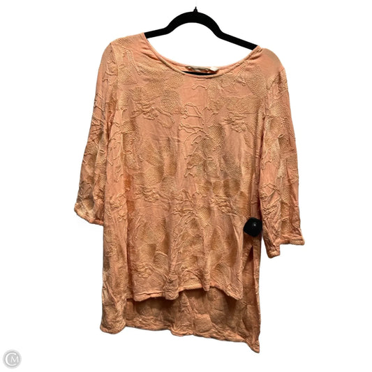 Top 3/4 Sleeve By Soft Surroundings In Orange, Size: M