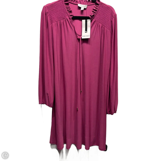 Dress Casual Midi By Nine West In Purple, Size: L