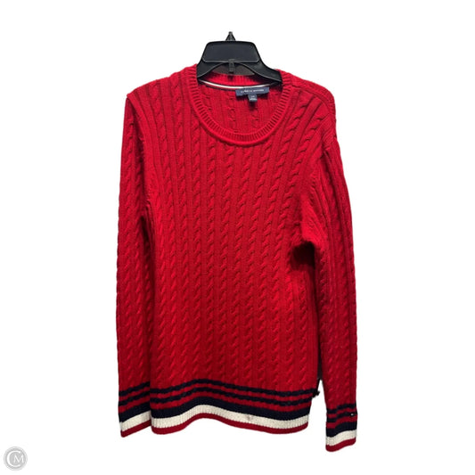 Sweater By Tommy Hilfiger In Red, Size: L
