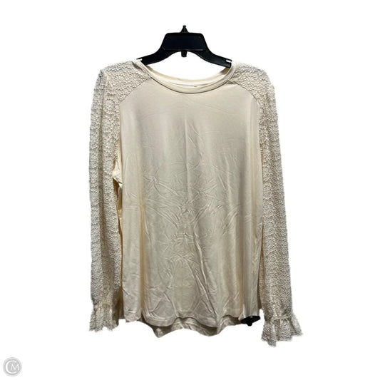Top Long Sleeve By Chicos In Cream, Size: Xl