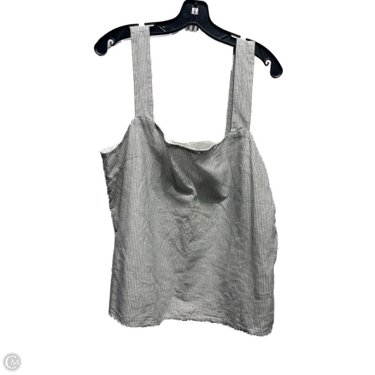 Top Sleeveless By J. Crew In Grey & White, Size: Xl