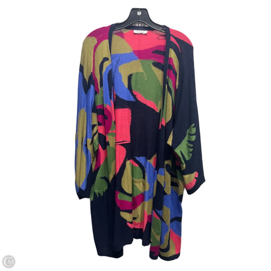 Cardigan By Chicos In Blue & Pink, Size: 1x