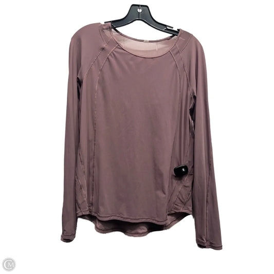 Athletic Top Long Sleeve Crewneck By Lululemon In Purple, Size: M