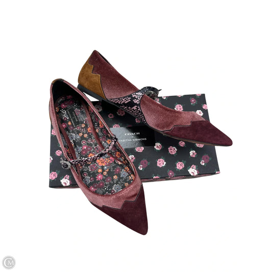 Shoes Designer By Coach In Maroon, Size: 9.5