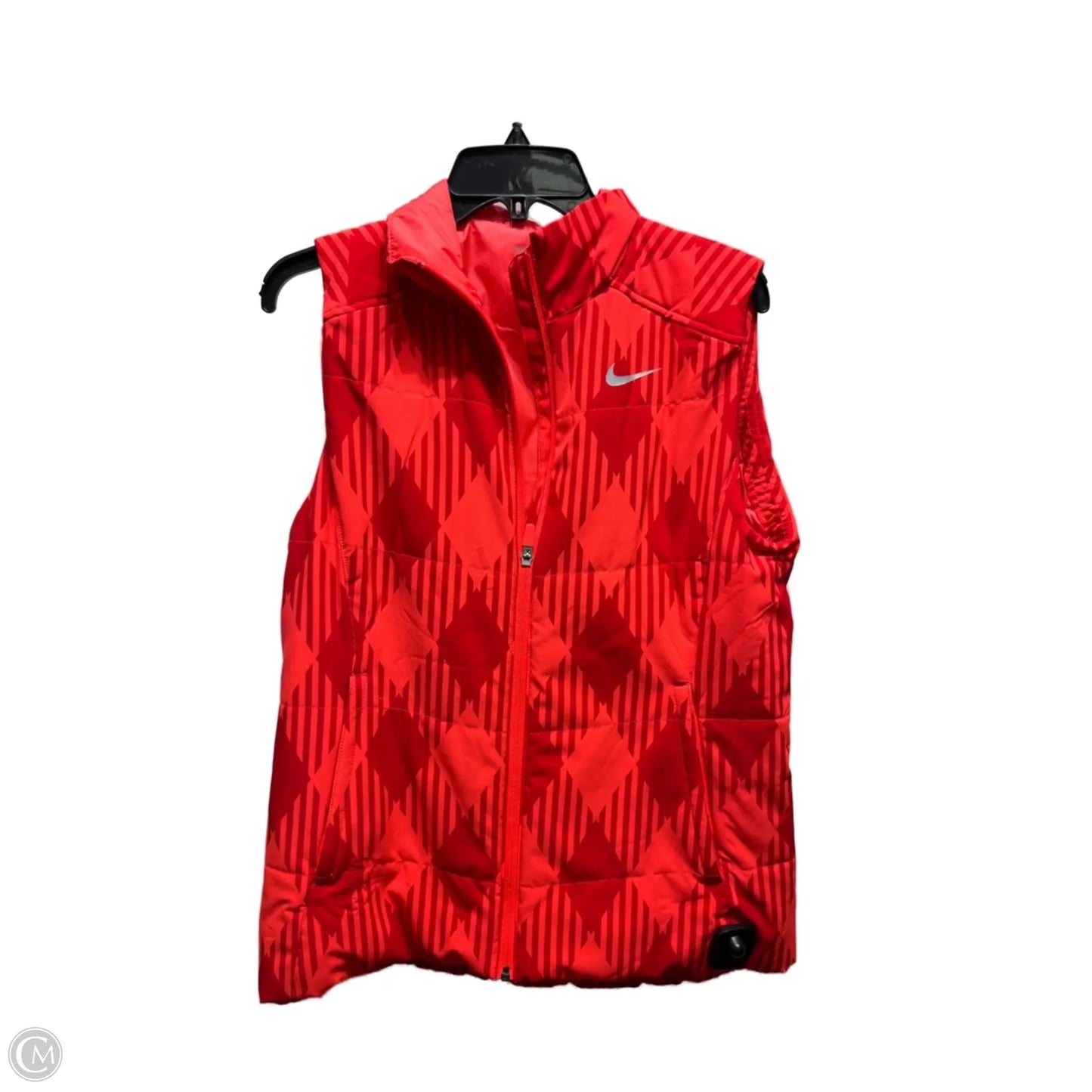 Vest Puffer & Quilted By Nike Apparel In Orange, Size: M