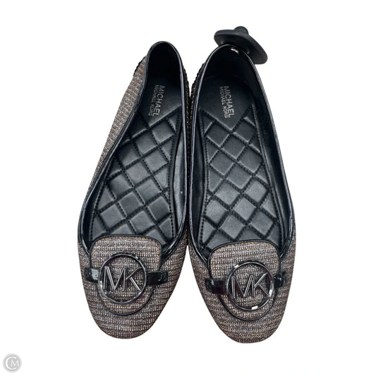 Shoes Designer By Michael Kors In Black & Gold, Size: 7