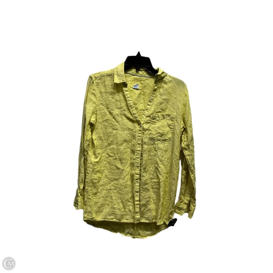 Top Long Sleeve By Sigrid Olsen In Yellow, Size: S
