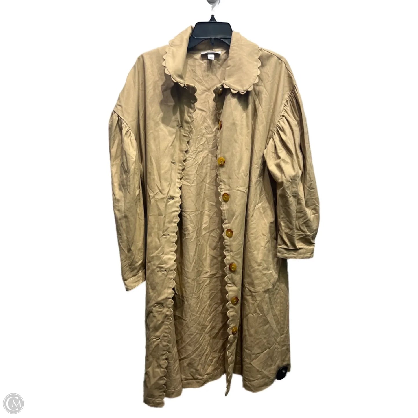 Coat Trench Coat By KIKA VARGAS In Tan, Size: L