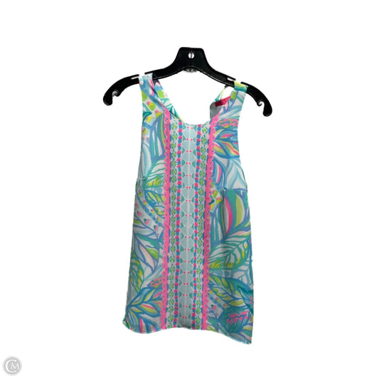 Top Sleeveless Designer By Lilly Pulitzer In Blue & Pink, Size: Xxs