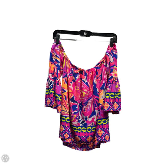 Top Long Sleeve Designer By Lilly Pulitzer In Blue & Pink, Size: Xxs