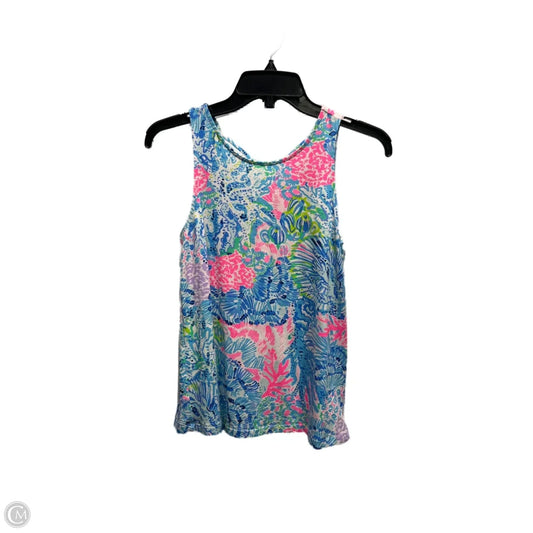 Top Sleeveless Designer By Lilly Pulitzer In Blue & Pink, Size: Xxs