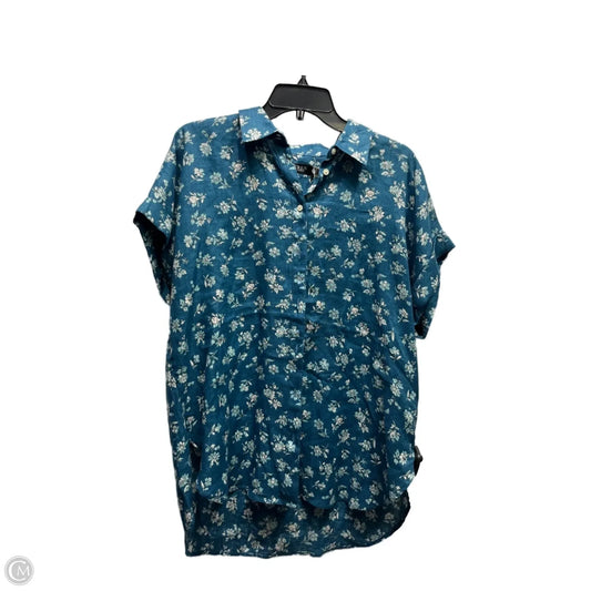 Top Short Sleeve By Ralph Lauren Black Label In Teal, Size: L