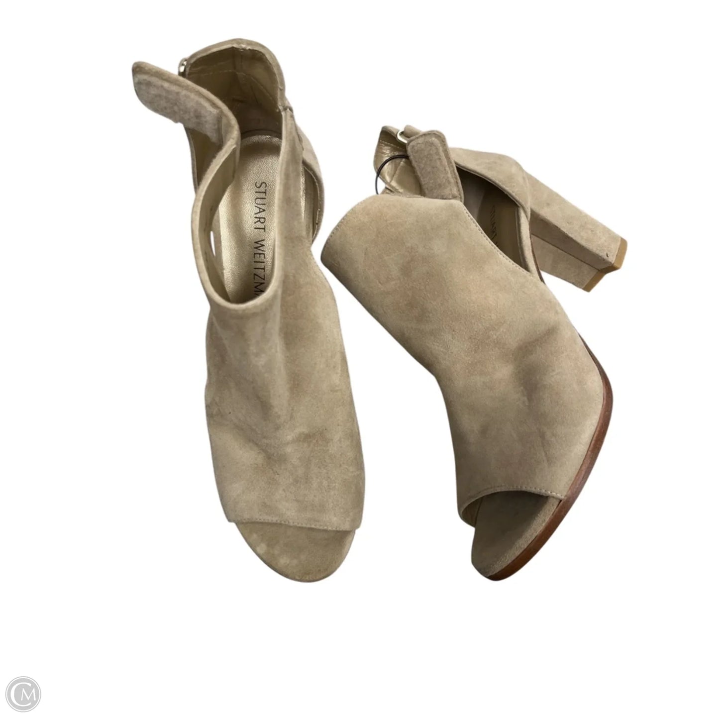 Sandals Designer By Stuart Weitzman In Beige, Size: 9.5