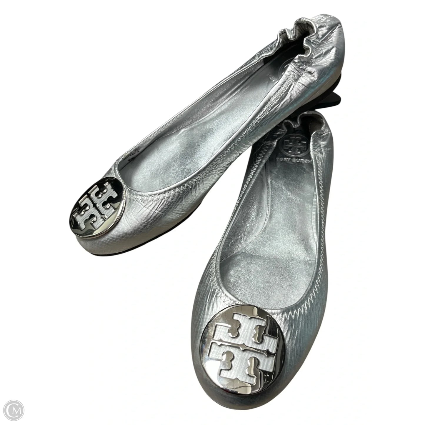 Shoes Designer By Tory Burch In Silver, Size: 9.5